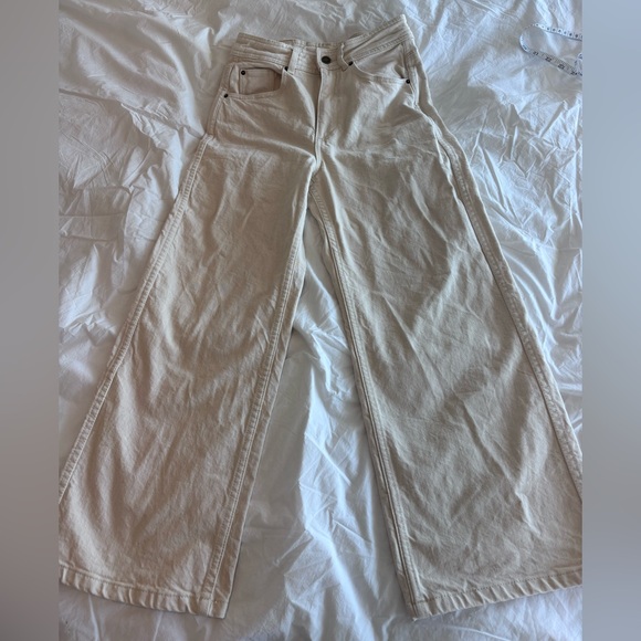 SOLD EUC Sézane Le Crop Jeans in Mottled Ecru Size 4/36 - Picture 5 of 7